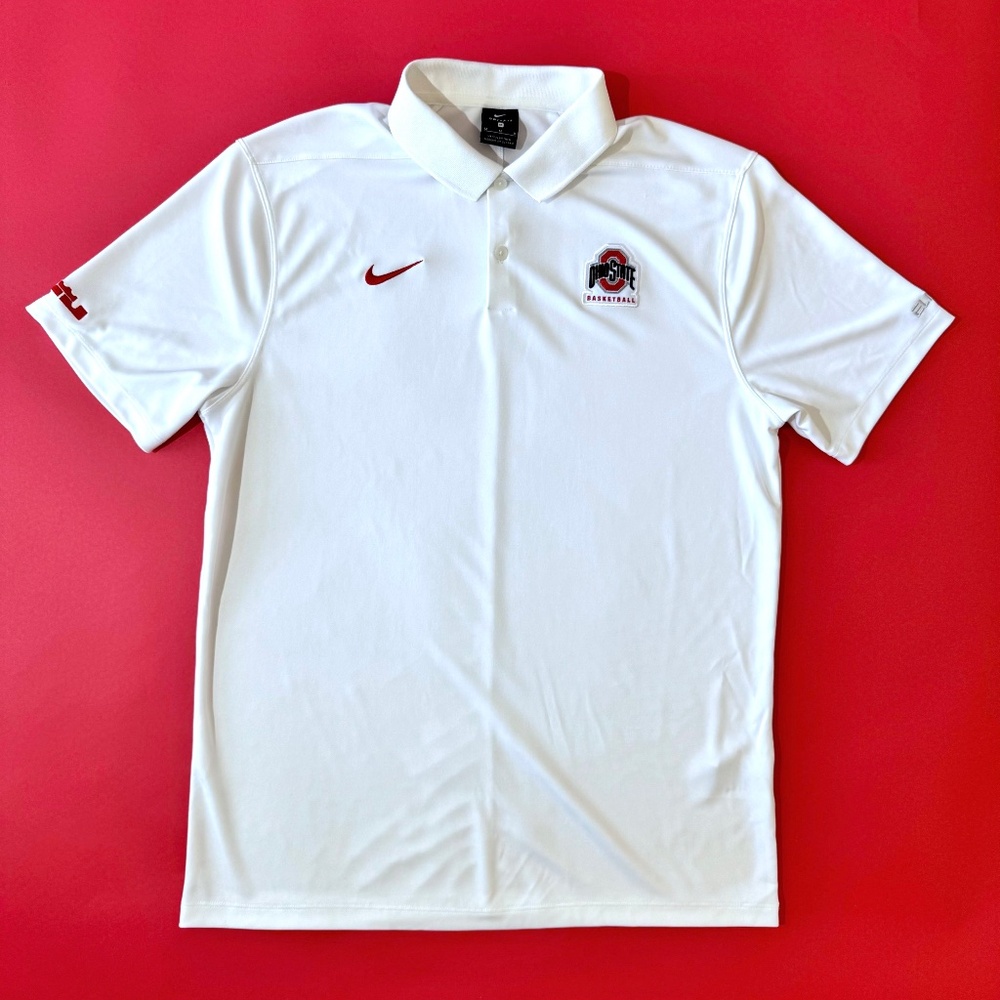 Ohio State Basketball  Nike Polo – White – Team Issue
